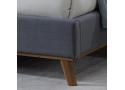 4ft6 Double Albany Dark Grey Soft Velvet Fabric Upholstered Bed Frame 2